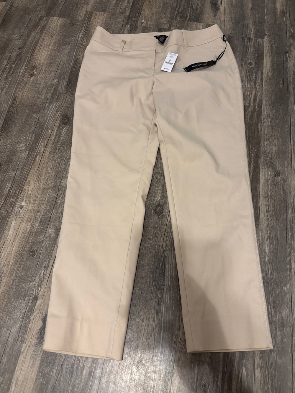 White House Black Market Women's Khaki Straight-Leg Chinos - Light Beige